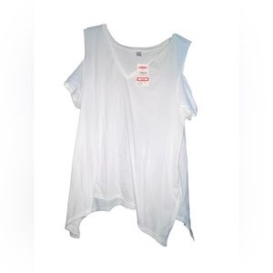 White Cold Shoulder Basics Top